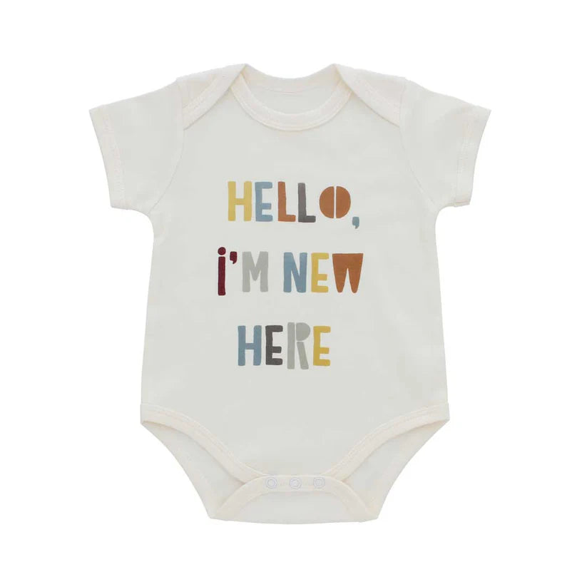 Hello I&#39;m New Here Onesie