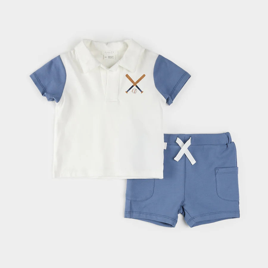 Baseball Polo Short Set