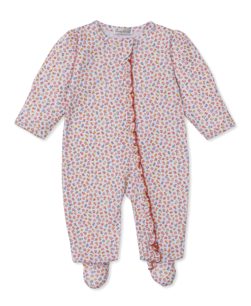 Patchwork Pumpkin Floral Footie