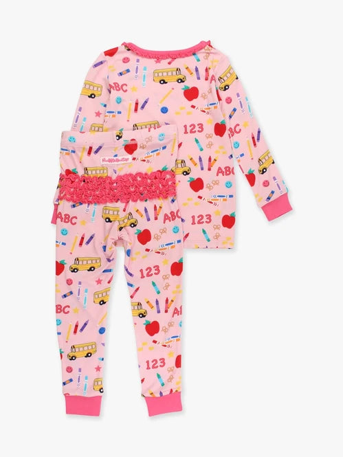 Pink School House Ruffle Pajamas