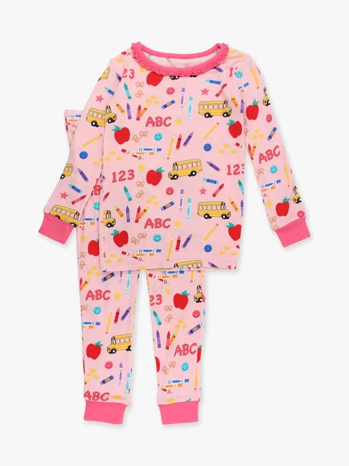 Pink School House Ruffle Pajamas