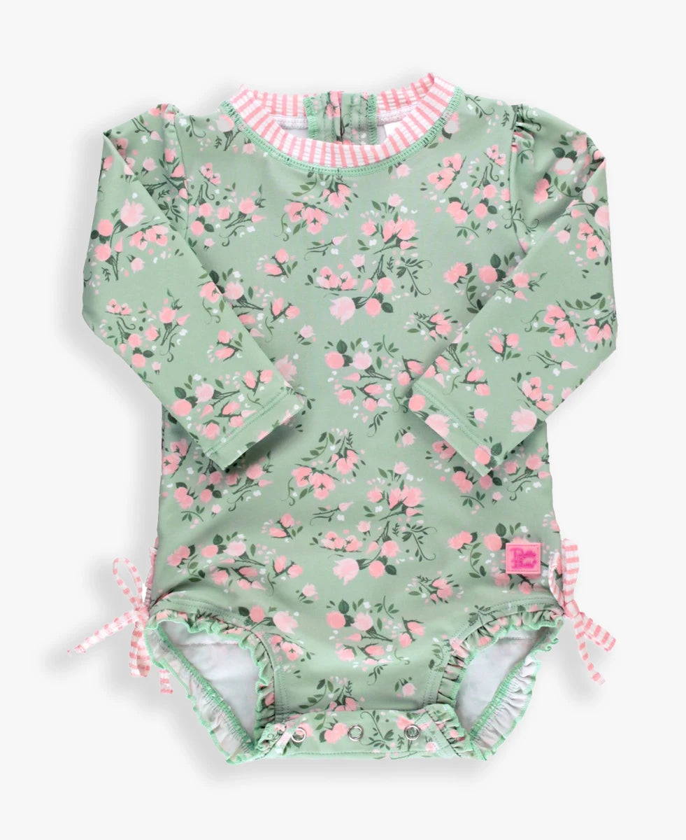 Tea Roses One Piece Rash Guard