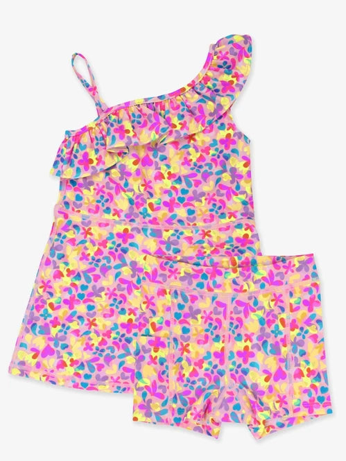 Vibrant Neon Tennis Dress Short Set