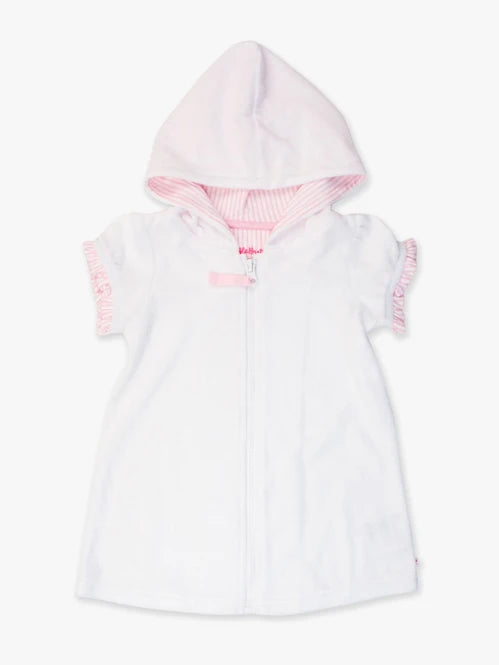 White Terry Full-Zip Cover-Up