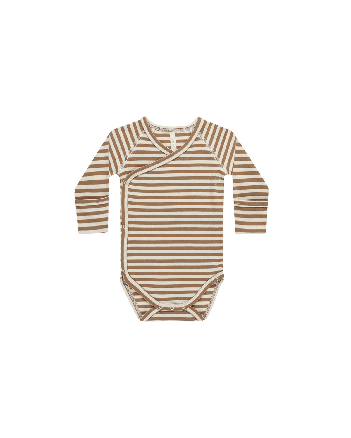 SIDE SNAP BODYSUIT || CINNAMON STRIPE