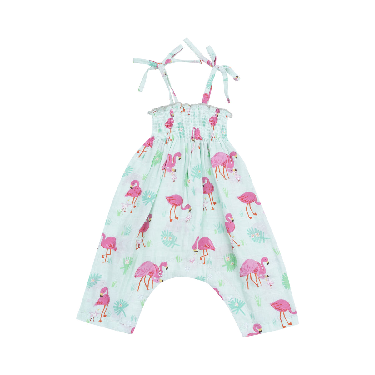 Flamingos Smocked Romper
