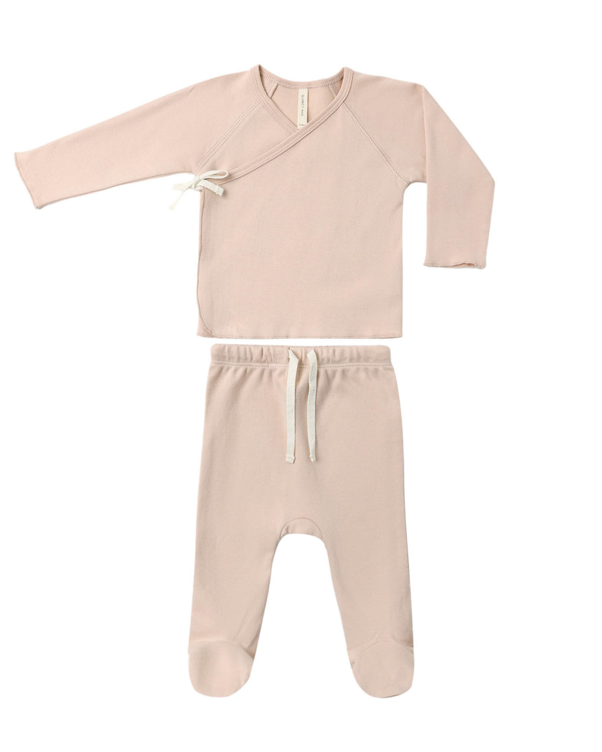 WRAP TOP + FOOTED PANT SET