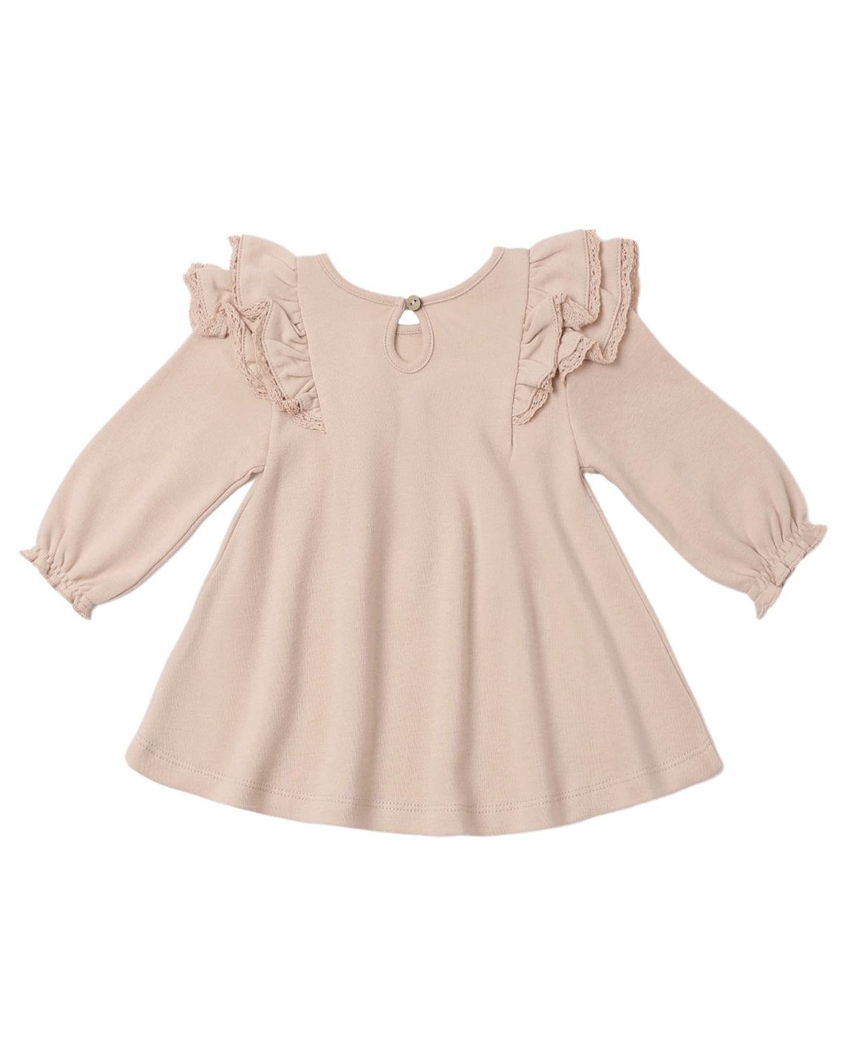 LONG SLEEVE FLUTTER DRESS