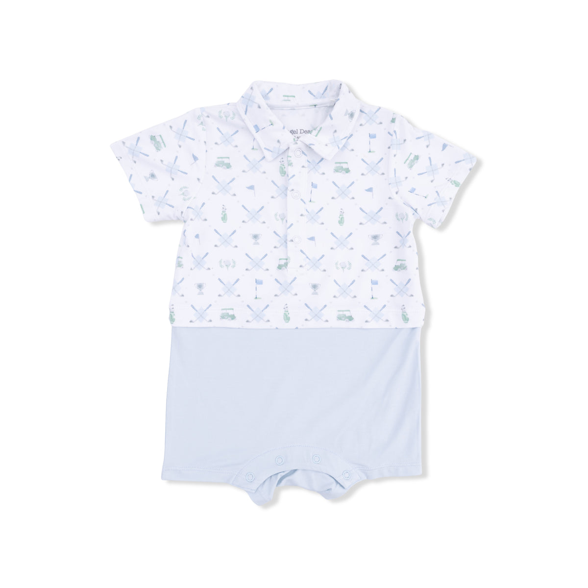 Golf Trellis Blue Short Romper