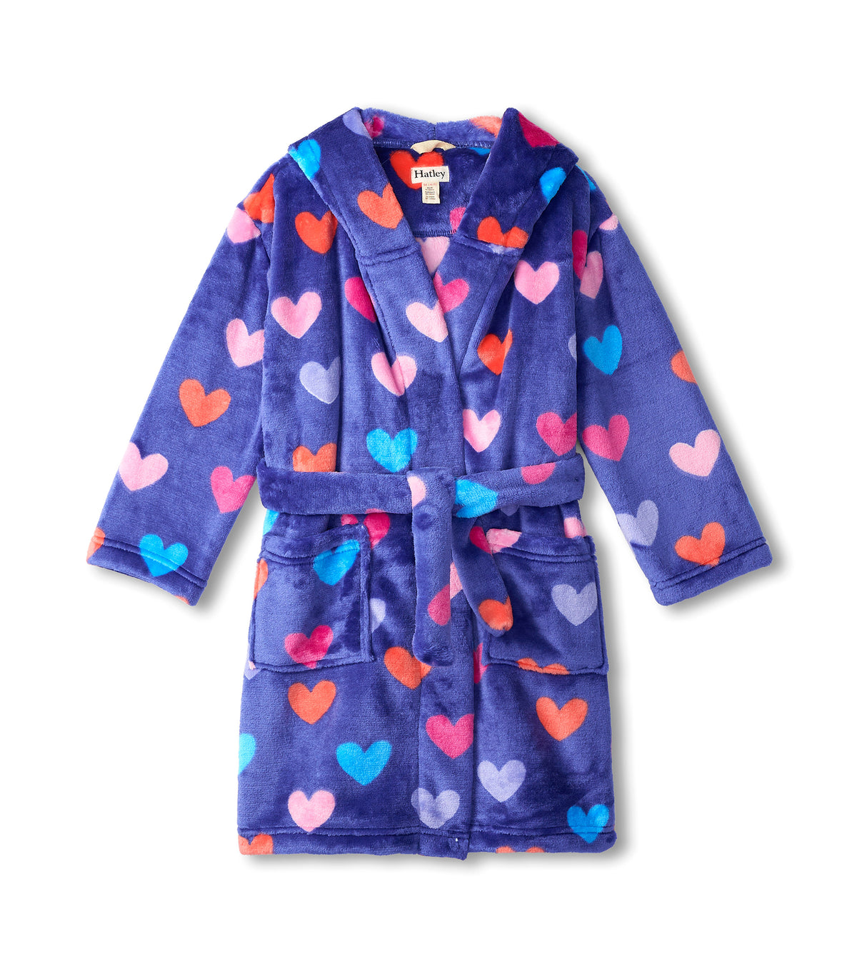 Hearts Fuzzy Fleece Robe