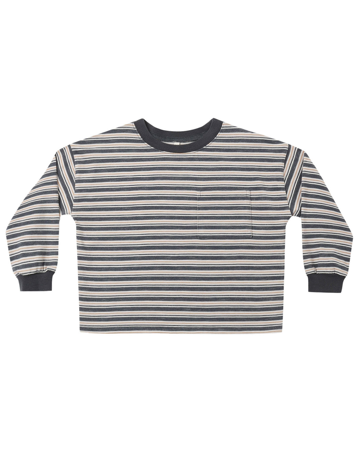 RELAXED LONG SLEEVE TEE || BLUE STRIPE