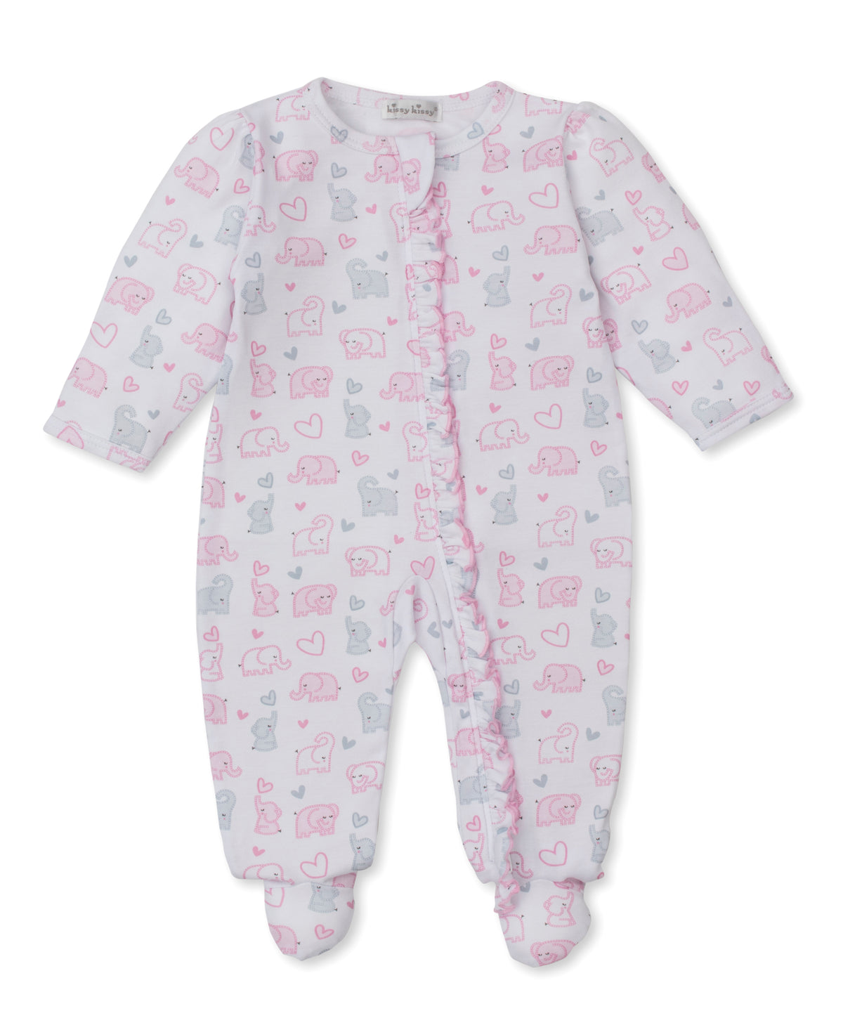 Elephant Hearts Ruffle Footie