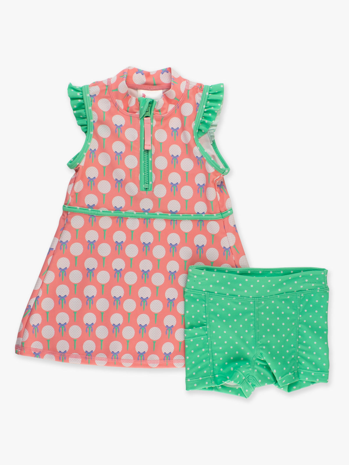 Zip Ruffle Active Dress
