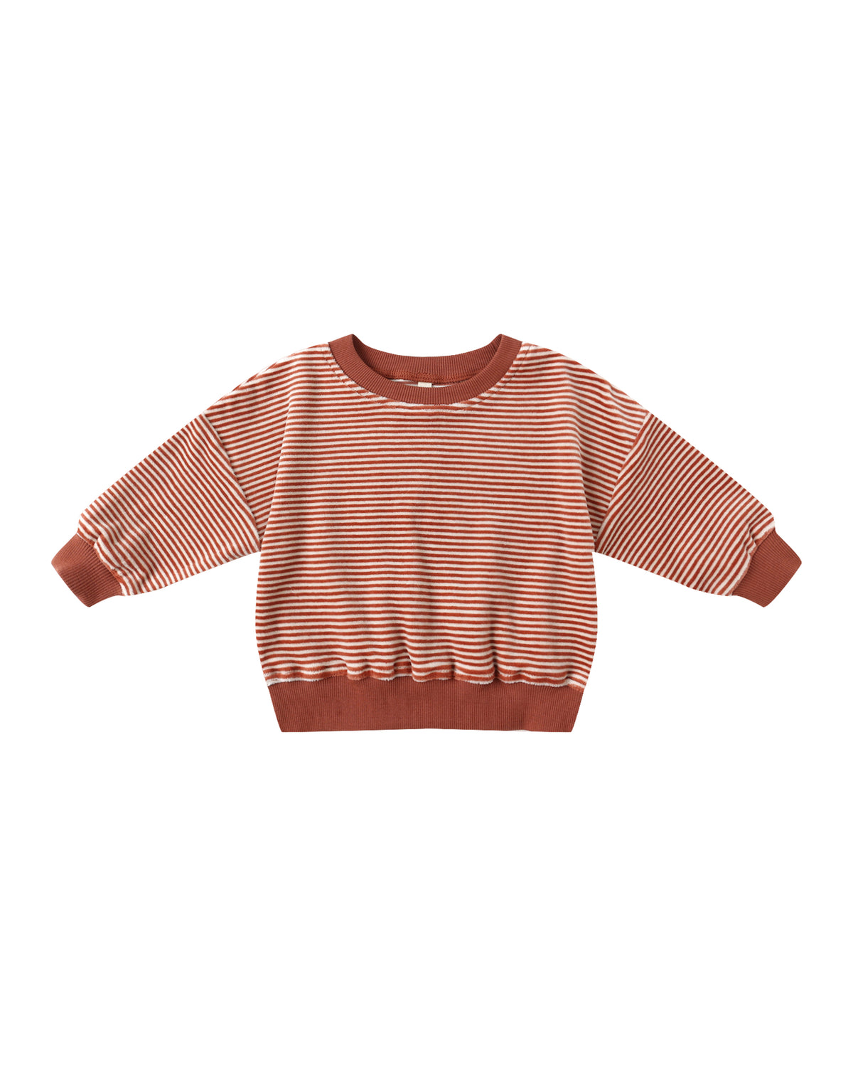 Velour Relaxed Sweatshirt || Candy Stripe