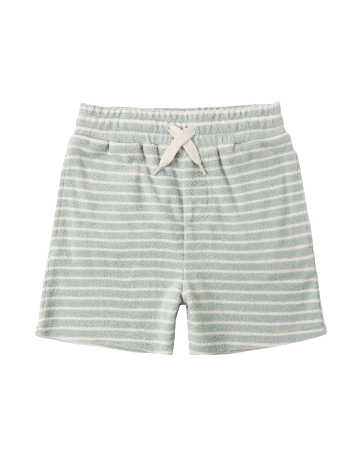 TERRY BOYS SHORT || SEAFOAM STRIPE