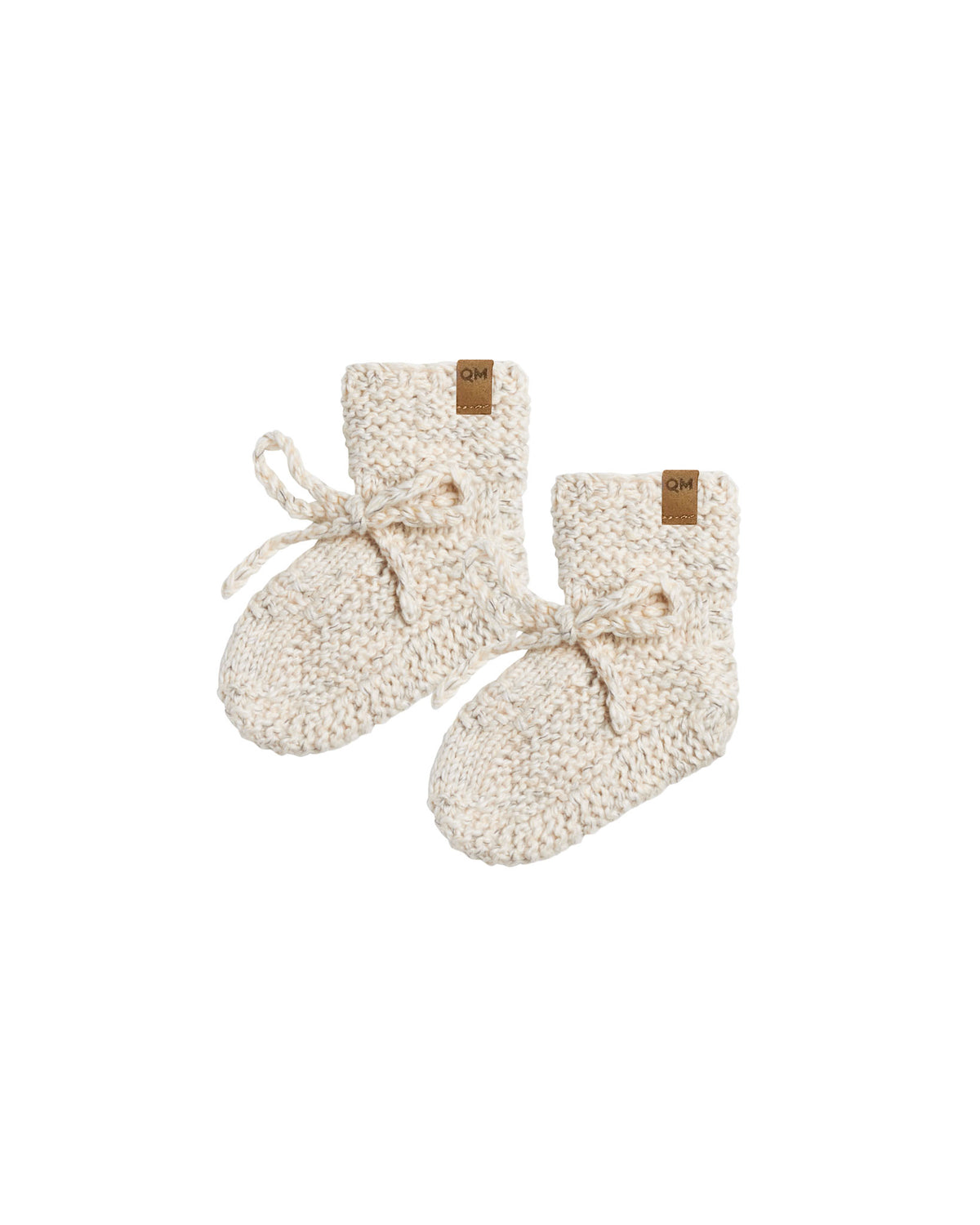 KNIT BOOTIES || NATURAL SPECKLED