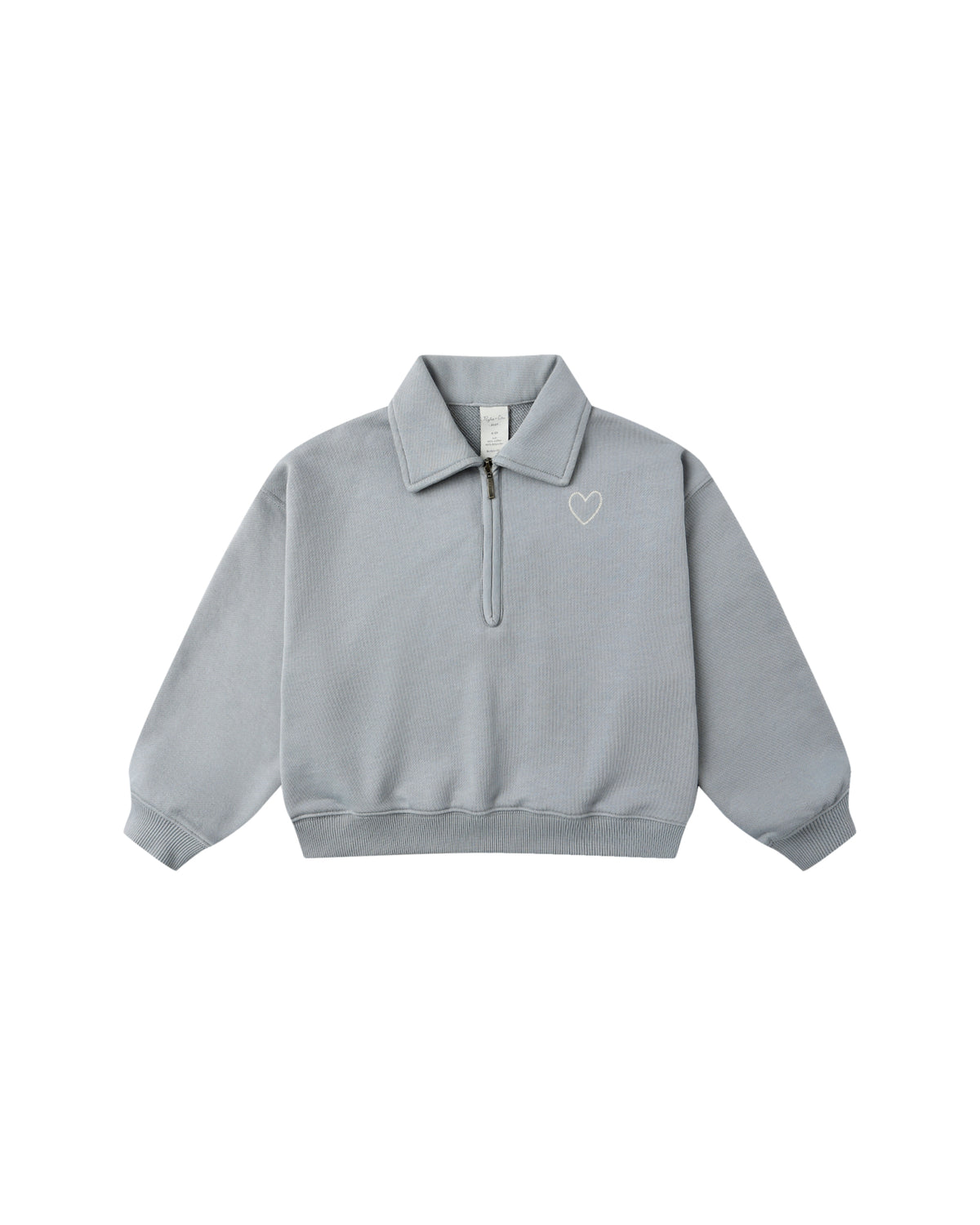 Quarter Zip Sweatshirt || Dusty Blue