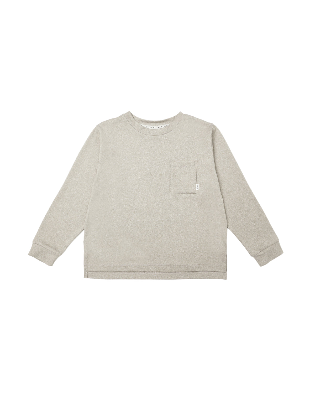 Long Sleeve Pocket Tee || Heathered Stone