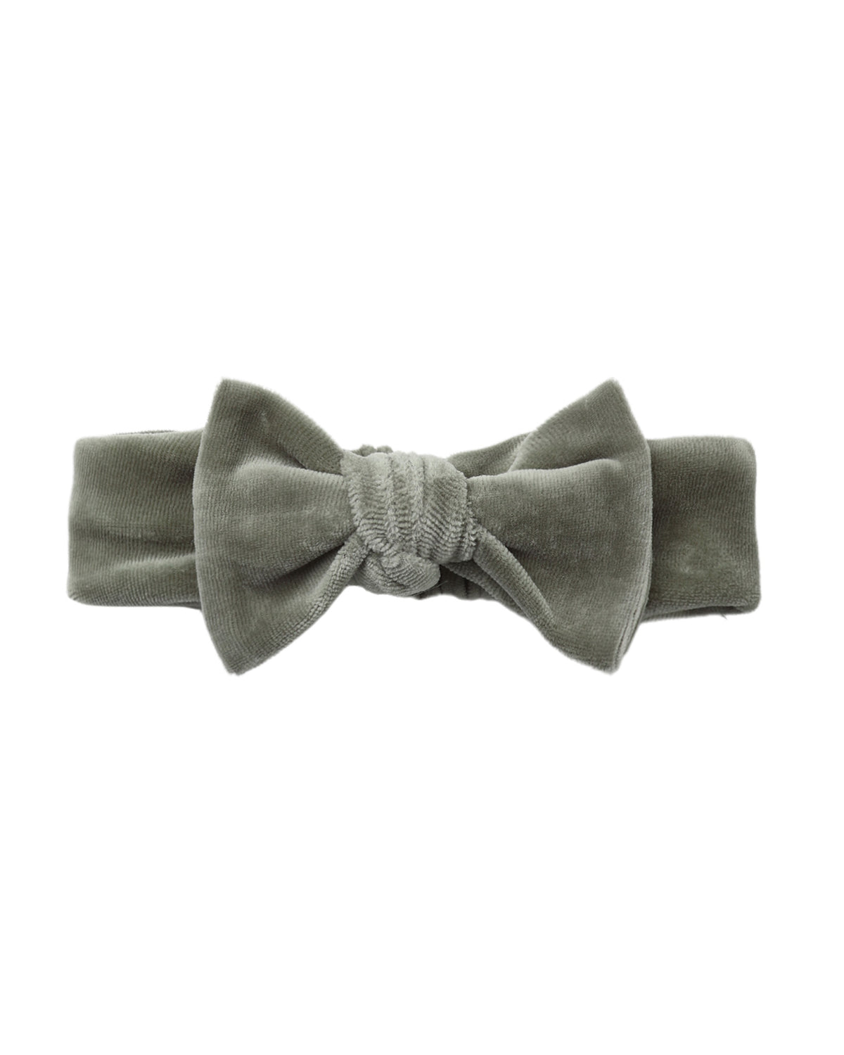 Velour Bow Headband || Spruce