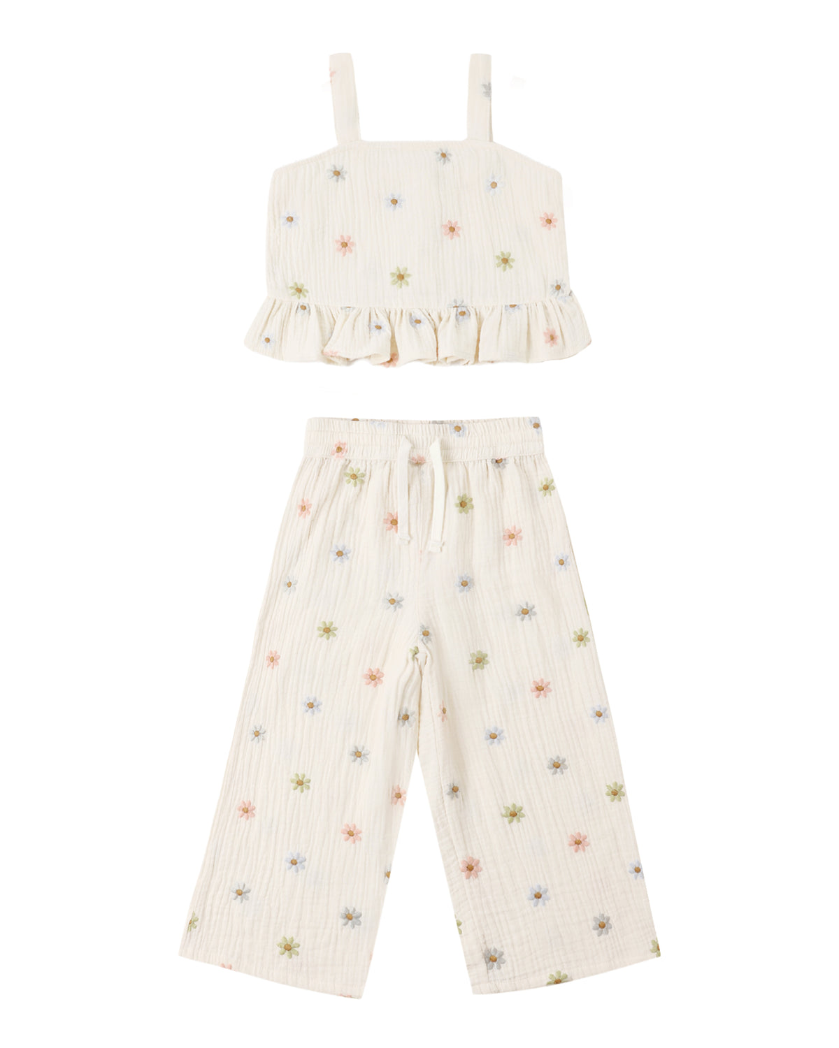 Kayli Set || Embroidered Daisies