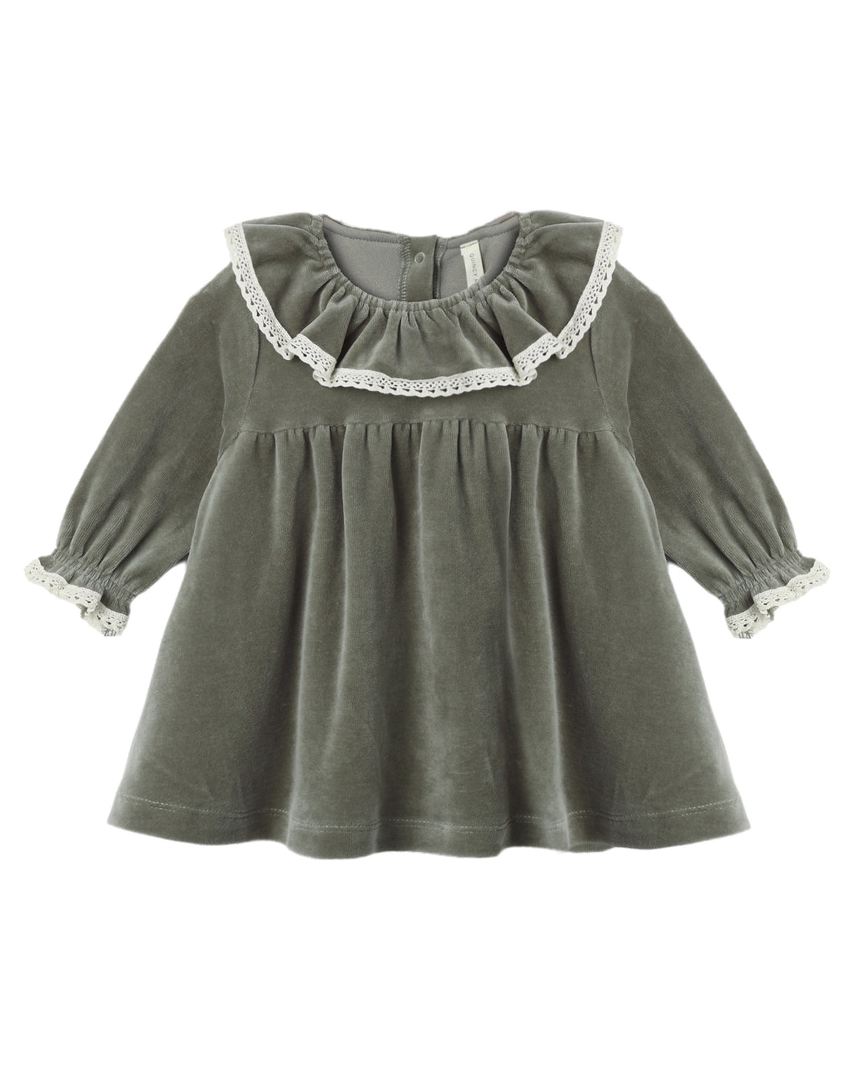 Velour Baby Dress || Spruce