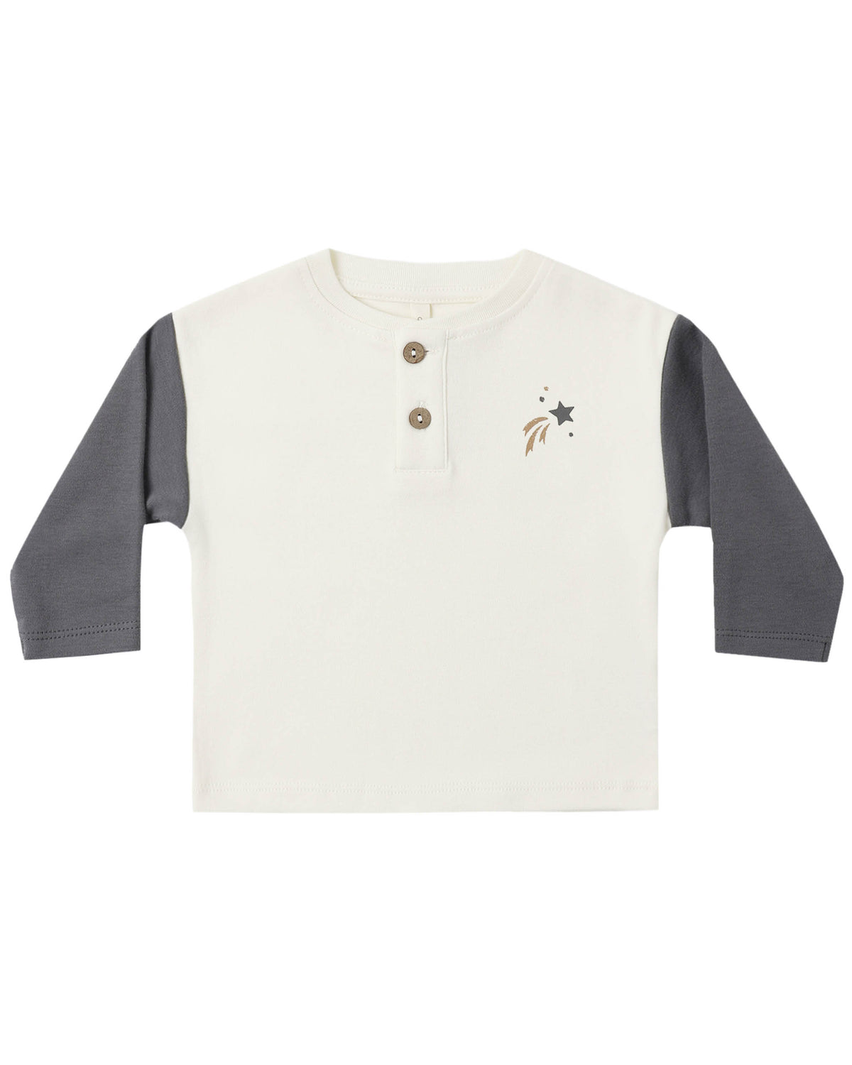 LS HENLEY TEE || MIDNIGHT